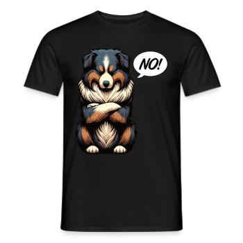 No Australian Shepherd Aussie Aussie Owner - Men's T-Shirt - black - Front - AI Model Male 178 light (178cm)