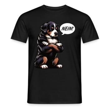 Nein Berner Sennenhund Sennenhunde Sennen Besitzer - Männer T-Shirt - Schwarz - Vorne - AI Model Male 178 light (178cm)