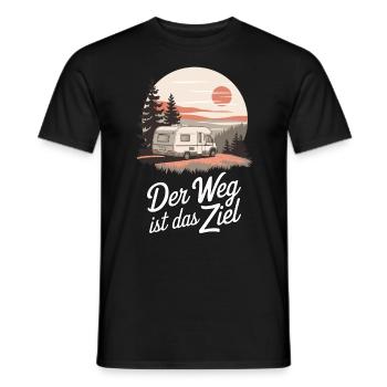 Der Weg ist das Ziel - Männer T-Shirt - Schwarz - Vorne - AI Model Male 178 light (178cm)