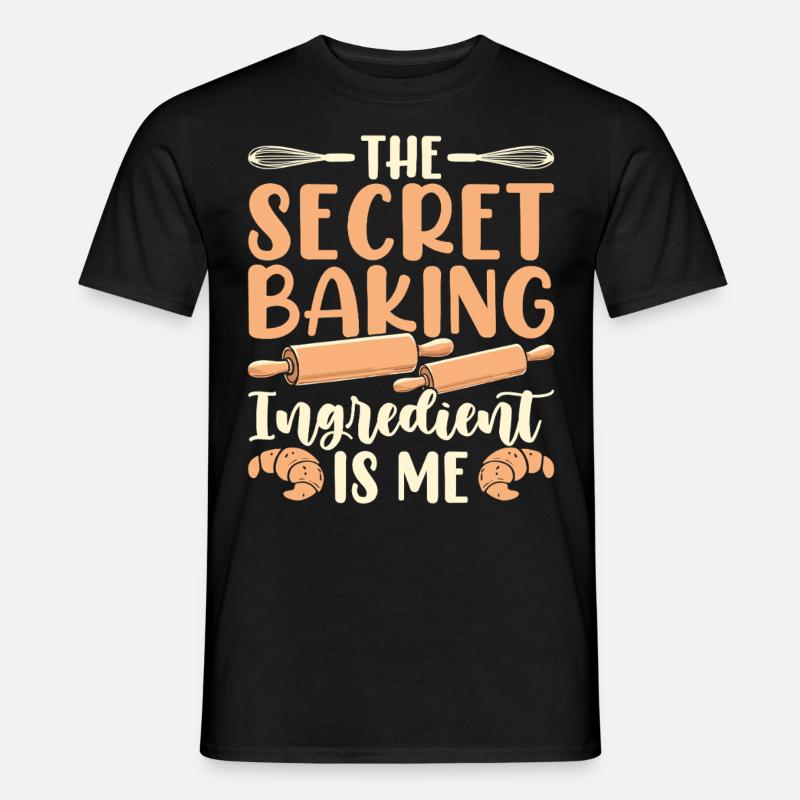 Backen Bäcker Bäckerei - Männer T-Shirt - Schwarz