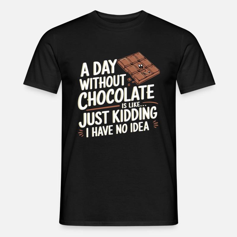 Schokolade - Männer T-Shirt - Schwarz