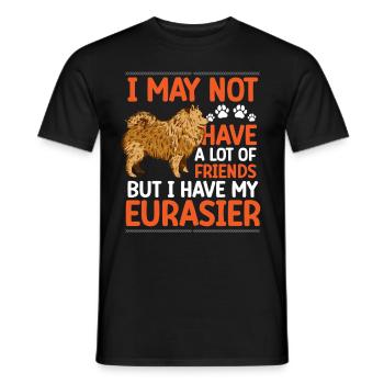 Eurasier ist mein Freund Eurasian Spitz - Männer T-Shirt - Schwarz - Vorne - AI Model Male 178 light (178cm)
