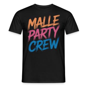 Malle Party Crew - Men's T-Shirt - black - Front - AI Model Male 178 light (178cm)