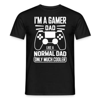 Gamer Dad T-Shirt – Funny Father's Day Gift - T-shirt homme - noir - Devant - AI Model Male 178 light (178cm)