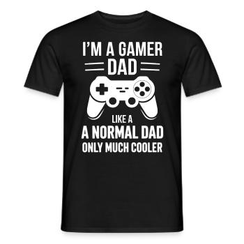 Gamer Dad T-Shirt – Funny Father's Day Gift - T-shirt homme - noir - Devant - AI Model Male 178 light (178cm)
