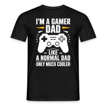 Gamer Dad T-Shirt – Funny Father's Day Gift - T-shirt homme - noir - Devant - AI Model Male 178 light (178cm)