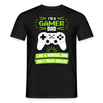 Gamer Dad T-Shirt – Funny Father's Day Gift - T-shirt homme - noir - Devant - AI Model Male 178 light (178cm)