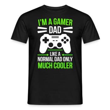 Gamer Dad T-Shirt – Funny Father's Day Gift - T-shirt homme - noir - Devant - AI Model Male 178 light (178cm)