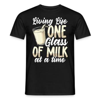 Lactose tolerant Milk lovers Cheese lovers - Men's T-Shirt - black - Front - AI Model Male 178 light (178cm)