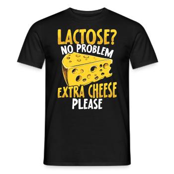 Lactose tolerant Milk lovers Cheese lovers - Men's T-Shirt - black - Front - AI Model Male 178 light (178cm)