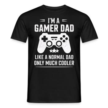 Gamer Dad T-Shirt – Funny Father's Day Gift - T-shirt homme - noir - Devant - AI Model Male 178 light (178cm)