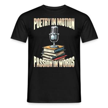 Poésie Slam Comptine Slam Poésie Poète Poète - T-shirt homme - noir - Devant - AI Model Male 178 light (178cm)