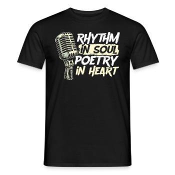 Poésie Slam Comptine Slam Poésie Poète Poète - T-shirt homme - noir - Devant - AI Model Male 178 light (178cm)