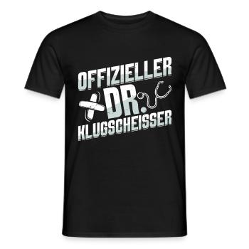 Doktortitel OFFIZIELLER DR. KLUGSCHEIßER Lustiges - Männer T-Shirt - Schwarz - Vorne - AI Model Male 178 light (178cm)