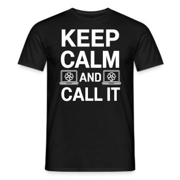 Administrator Support Nerd Computer Tech - Men's T-Shirt - black - Front - AI Model Male 178 light (178cm)