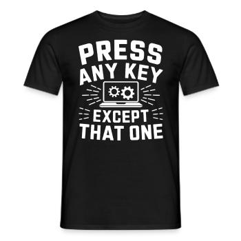 Administrator Support Nerd Computer Tech - Men's T-Shirt - black - Front - AI Model Male 178 light (178cm)