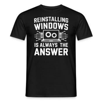 Administrator Support Nerd Computer Tech - Men's T-Shirt - black - Front - AI Model Male 178 light (178cm)