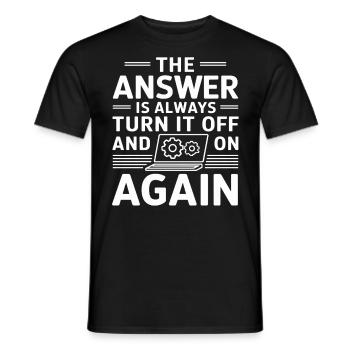 Administrator Support Nerd Computer Tech - Men's T-Shirt - black - Front - AI Model Male 178 light (178cm)