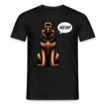 Pas de berger allemand - T-shirt homme - noir - Devant - AI Model Male 178 light (178cm)
