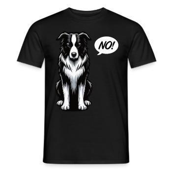 No Border Collie Herding Dog Border Collies Collie - Men's T-Shirt - black - Front - AI Model Male 178 light (178cm)