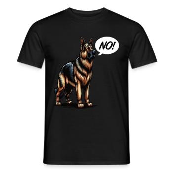 No German Shepherd Shepherd Dogs German Shepherd - Men's T-Shirt - black - Front - AI Model Male 178 light (178cm)