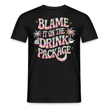 Humor Getränke Kreuzfahrt Urlaub - Männer T-Shirt - Schwarz - Vorne - AI Model Male 178 light (178cm)