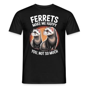 Chemise furet – parfaite pour les amateurs de furets - T-shirt homme - noir - Devant - AI Model Male 178 light (178cm)
