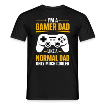 Gamer Dad T-Shirt – Funny Father's Day Gift - T-shirt homme - noir - Devant - AI Model Male 178 light (178cm)