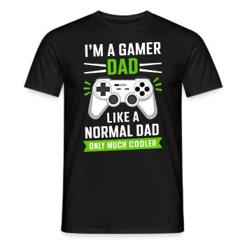 Gamer Dad T-Shirt – Funny Father's Day Gift - T-shirt homme - noir - Devant - AI Model Male 178 light (178cm)