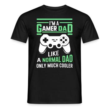 Gamer Dad T-Shirt – Funny Father's Day Gift - T-shirt homme - noir - Devant - AI Model Male 178 light (178cm)
