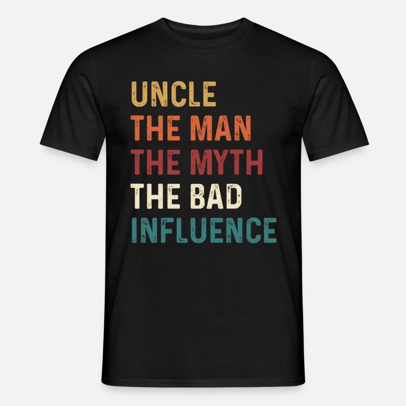 Onkel Manden Myten Den dårlige indflydelse - Mænd T-shirt - sort