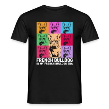 Bouledogue français - T-shirt homme - noir - Devant - AI Model Male 178 light (178cm)