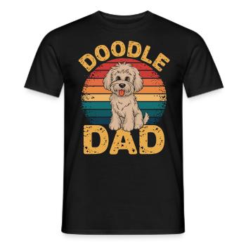 Doodle Dad – Labradoodle & Goldendoodle - T-shirt homme - noir - Devant - AI Model Male 178 light (178cm)
