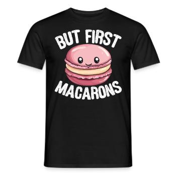 Macaron Baker Chef pâtissier Amateur de macarons - T-shirt homme - noir - Devant - AI Model Male 178 light (178cm)
