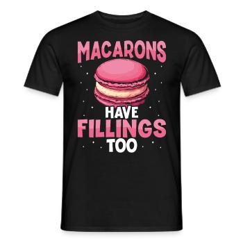Macaron Baker Chef pâtissier Amateur de macarons - T-shirt homme - noir - Devant - AI Model Male 178 light (178cm)