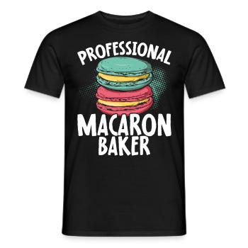 Macaron Baker Chef pâtissier Amateur de macarons - T-shirt homme - noir - Devant - AI Model Male 178 light (178cm)