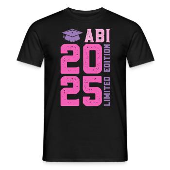 Abiturient ABI 2025 LIMITED EDITION Lustiges - Männer T-Shirt - Schwarz - Vorne - AI Model Male 178 light (178cm)