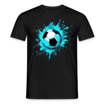 Splash de football élégant - look streetwear - T-shirt homme - noir - Devant - AI Model Male 178 light (178cm)