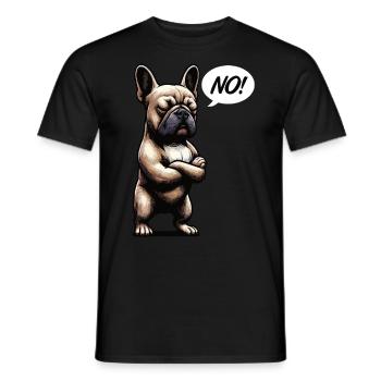 Pas de Bouledogue Français Frenchie Propriétaire de Frenchie - T-shirt homme - noir - Devant - AI Model Male 178 light (178cm)