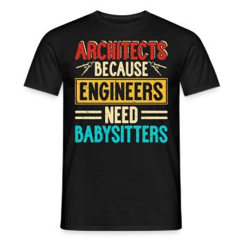 Architekt - Männer T-Shirt - Schwarz - Vorne - AI Model Male 178 light (178cm)