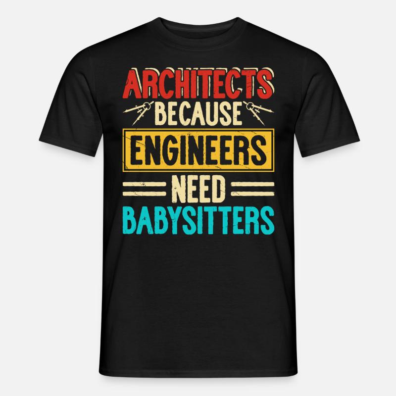 Architekt - Männer T-Shirt - Schwarz