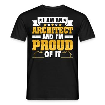 architect - Men's T-Shirt - black - Front - AI Model Male 178 light (178cm)