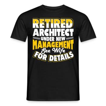 architect - Men's T-Shirt - black - Front - AI Model Male 178 light (178cm)