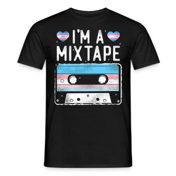 Fierté LGBT transgenre - T-shirt homme - noir - Devant - AI Model Male 178 light (178cm)