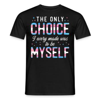 Transgender Trans LGBT Pride - Männer T-Shirt - Schwarz - Vorne - AI Model Male 178 light (178cm)