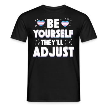 Fierté LGBT transgenre - T-shirt homme - noir - Devant - AI Model Male 178 light (178cm)