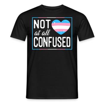 Fierté LGBT transgenre - T-shirt homme - noir - Devant - AI Model Male 178 light (178cm)