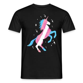 Fierté LGBT transgenre - T-shirt homme - noir - Devant - AI Model Male 178 light (178cm)