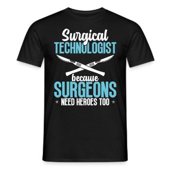 Chirurgischer Techniker Chirurgischer Technologe - Männer T-Shirt - Schwarz - Vorne - AI Model Male 178 light (178cm)