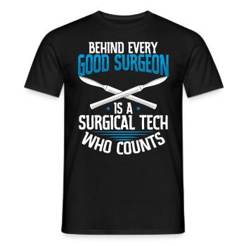 Surgical Technician Surgical Technologist - Men's T-Shirt - black - Front - AI Model Male 178 light (178cm)